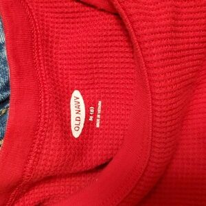Old Navy Vibrant Red Textured Top